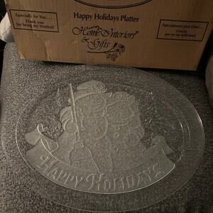 Vintage Home Interiors Happy Holidays Platter
